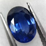 Saphir Vert-bleu Naturel D'Afrique 6.8x4.5 Mm 0.73 Ct - Chauffé