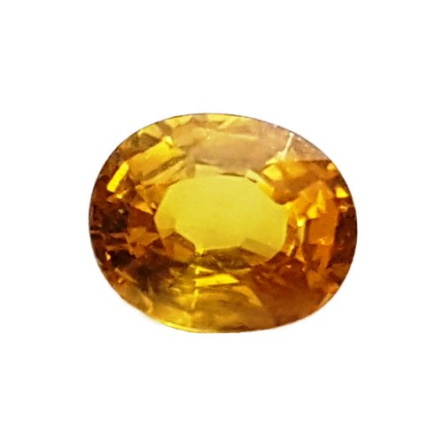 Saphir Jaune Traité De 1,75 Carats - Coupe Ovale, Clarté SI, Pierre Précieuse