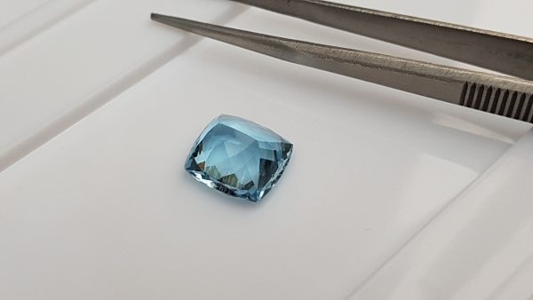 Aigue-marine Du Brésil 2,65 Carats – Taille émeraude, Bleu Pur, Naturelle Sans Traitement