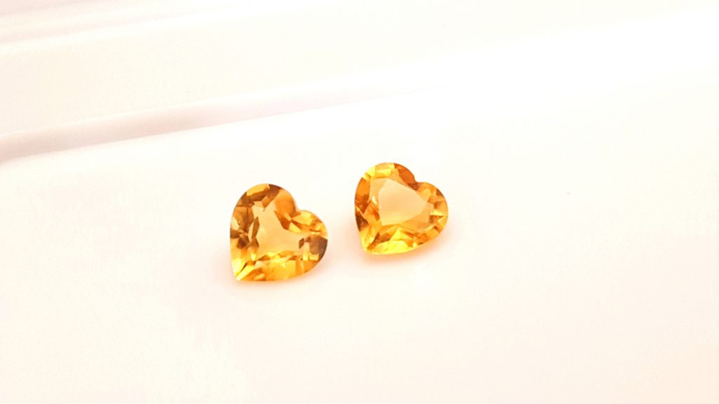Lot 7 Citrines Brésil Marquise 17,68 Carats - Jaune Naturel - Neuf Avec étiquettes