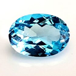 Topaze Bleue Naturelle Du Brésil - Taille Ovale, 33,42 Carats - Qualité Exceptionnelle, Transparente